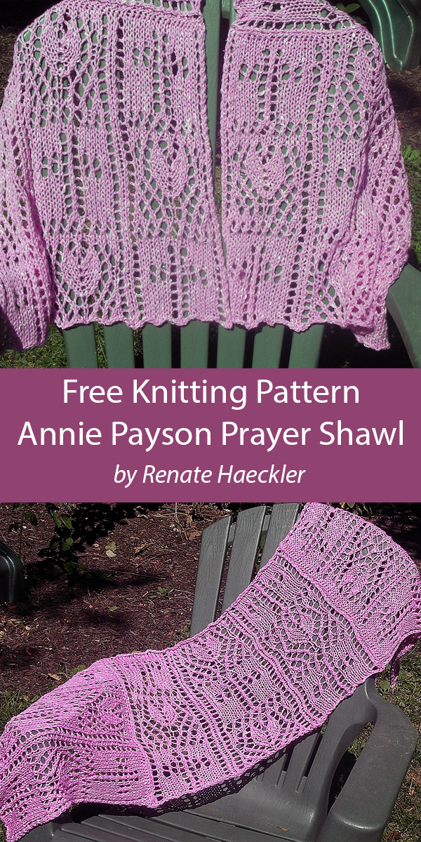 Free Prayer Shawl Knitting Pattern Annie Payson Shawl