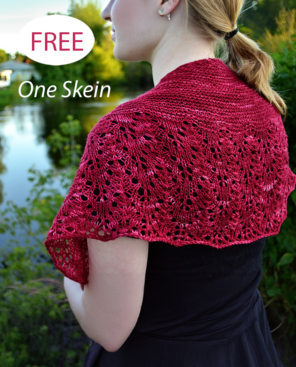 Free One Skein Lace Shawl Knitting Pattern