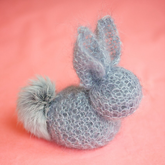 Knit Square Bunny Free Knitting Pattern | Free Quick Easter Knitting Patterns at http://intheloopknitting.com/free-quick-easter-knitting-patterns