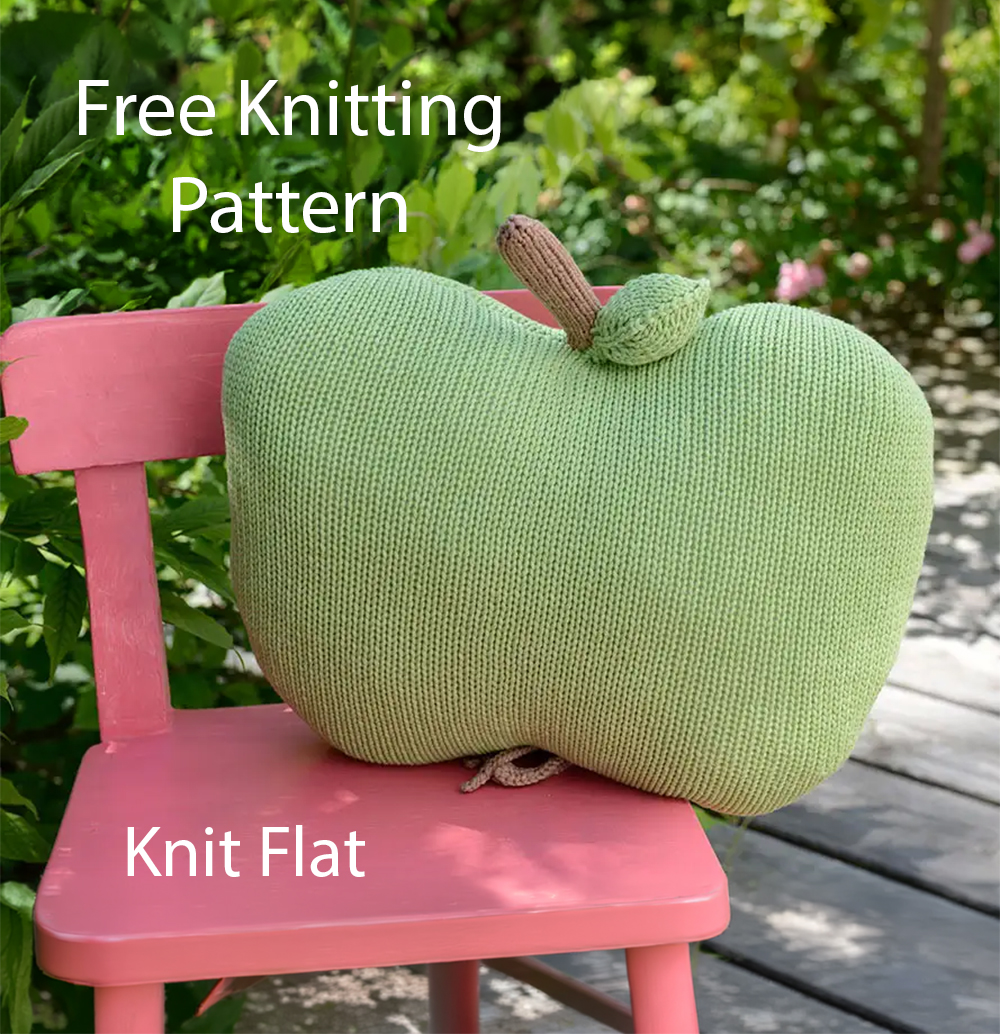 Free Apple Pillow Knitting Pattern