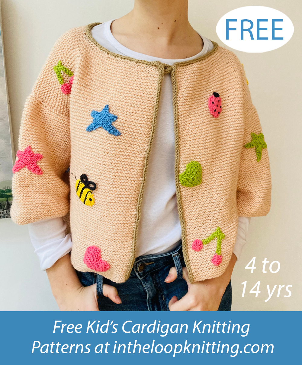 Free Applique Jacket Knitting Pattern