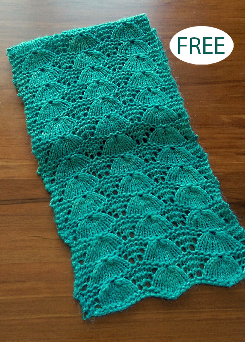 April Showers Scarf free knitting pattern and more lacy scarf knitting patterns