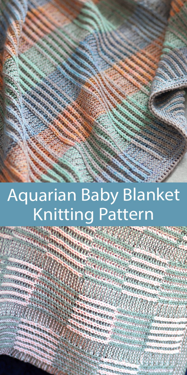 Baby Blanket Knitting Pattern Aquarian Baby Blanket