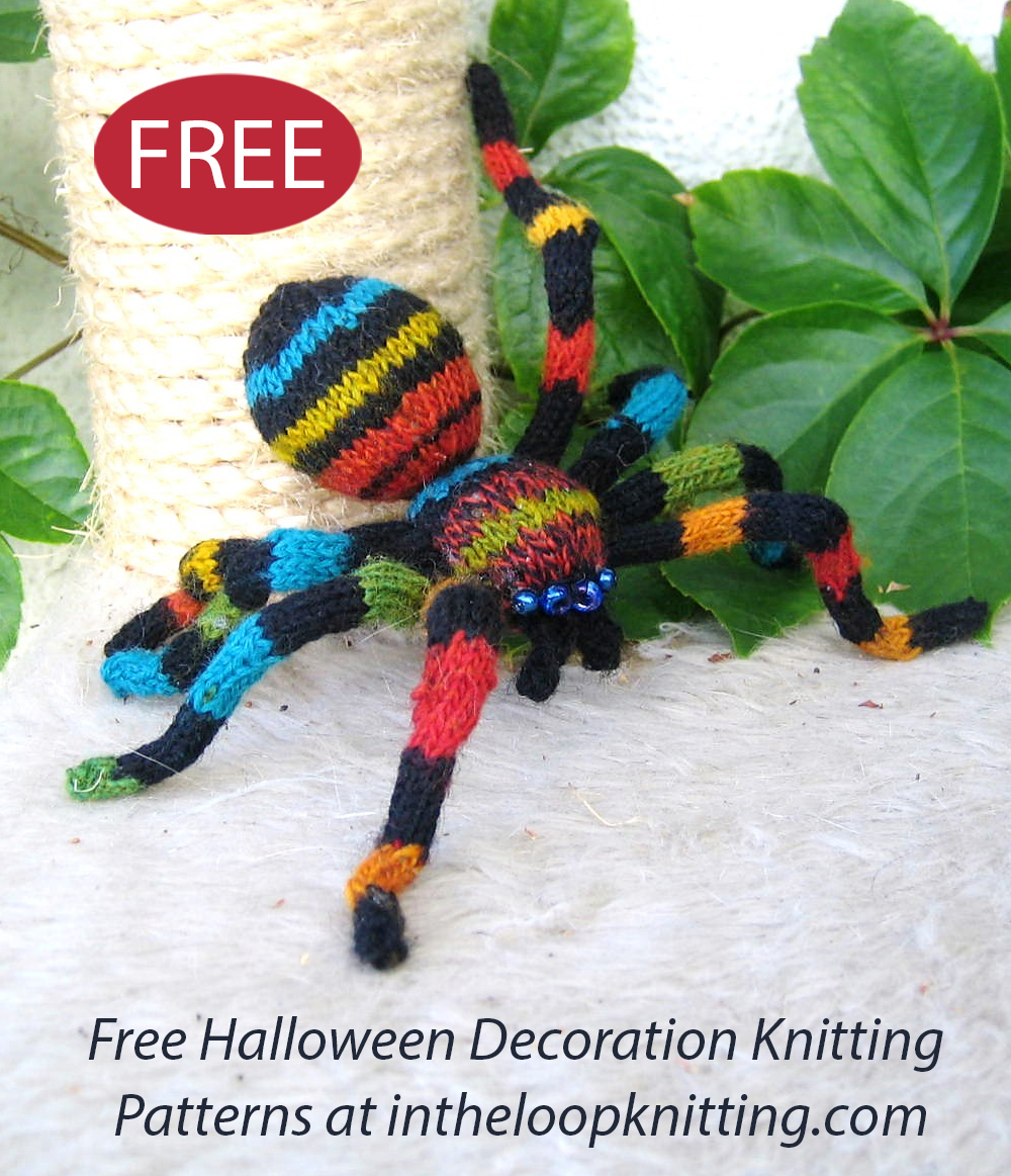 Free Halloween Arachnophobia Spider Knitting Pattern