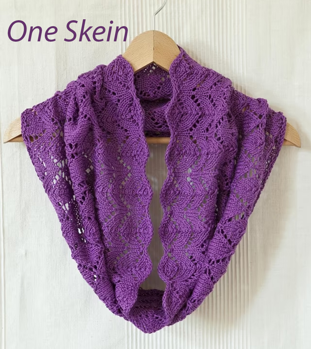 Knitting Pattern for One Skein Arcos Cowl