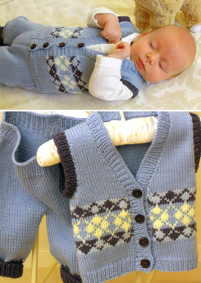 argyle vest knitting pattern