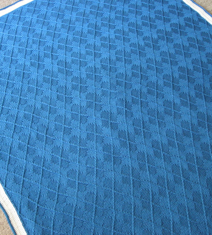 Knitting Pattern for Argyle Texture Blanket