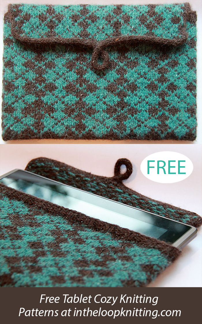 Free Argyle Kindle or Tablet Cardigan Knitting Pattern