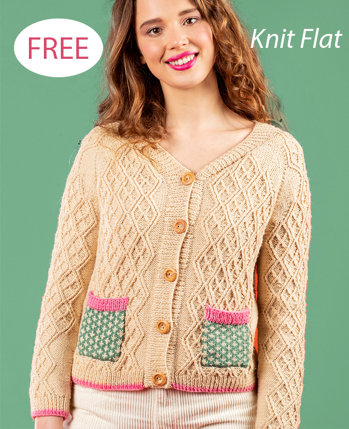 Free Cardigan Knitting Pattern Argyle Tile Cardigan