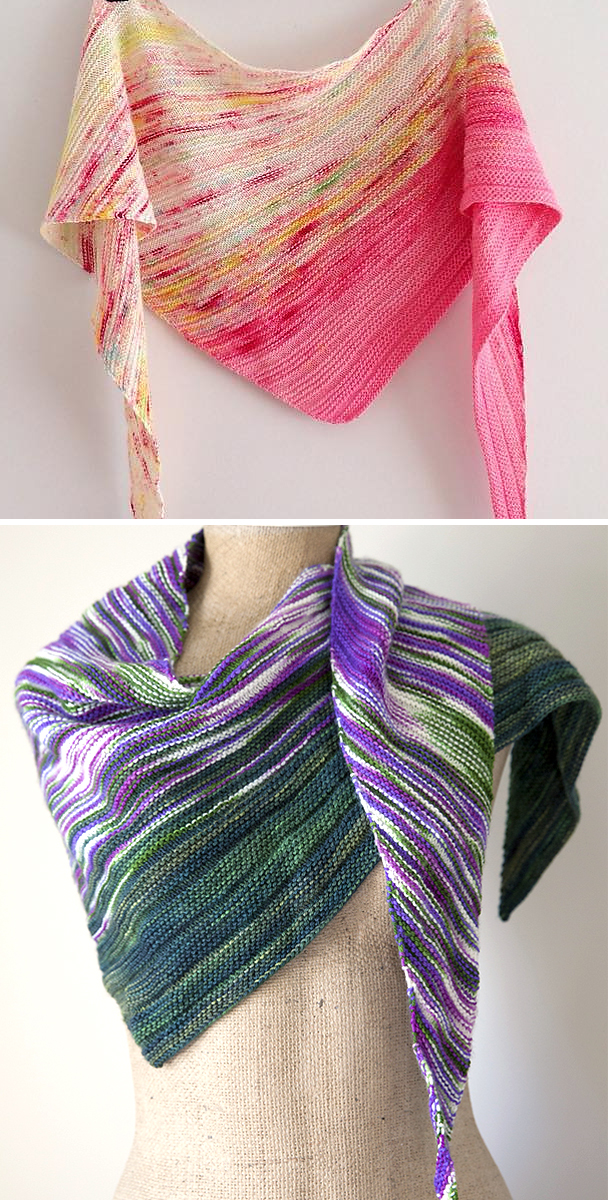 Free Knitting Pattern for Easy Arlequin Shawl