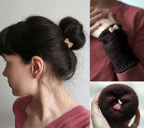 Free Knitting Pattern for Armwarmer / Sock Bun