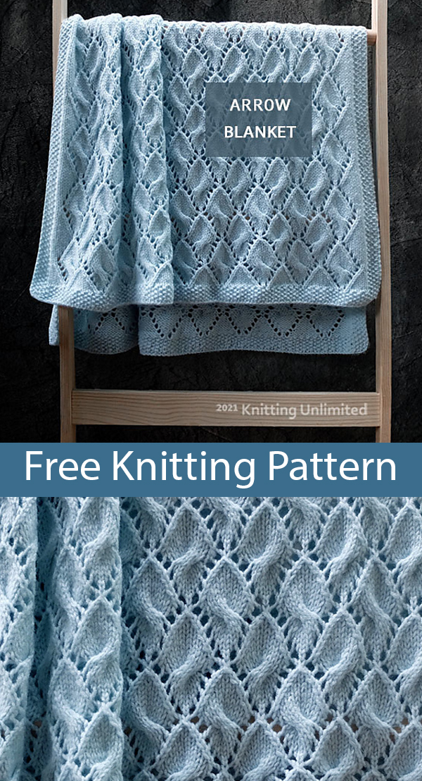 Arrow Blanket Free Knitting Pattern