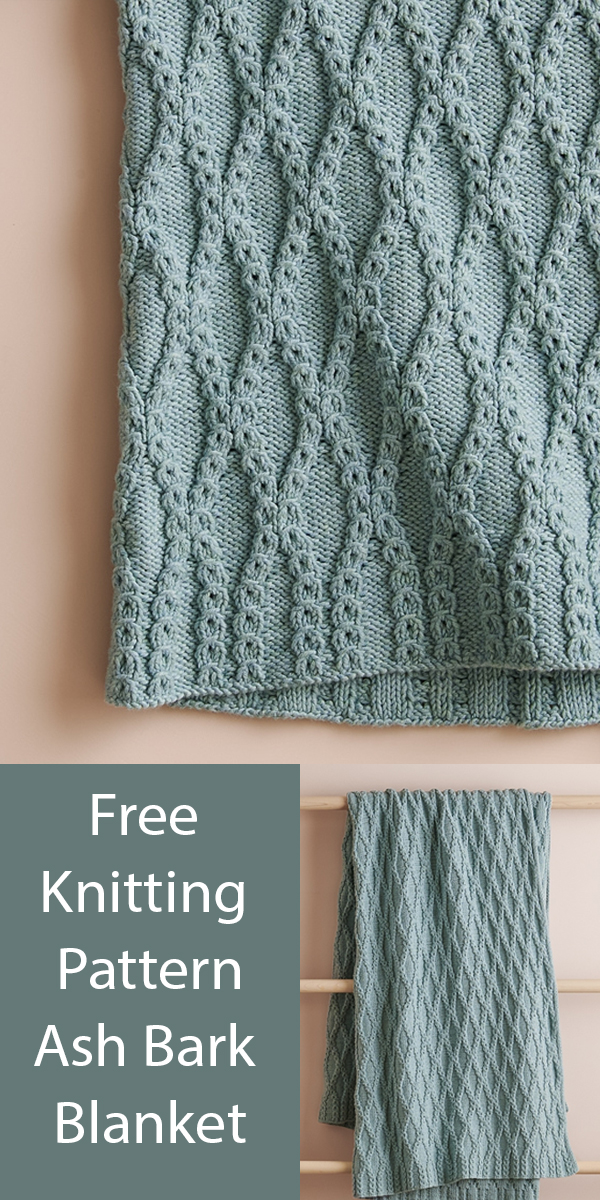 Free Ash Bark Blanket Knitting Pattern