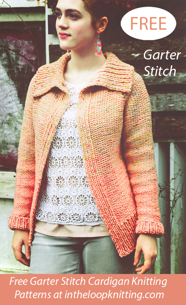 Free Garter Stitch Asheville Cardigan  Knitting Pattern