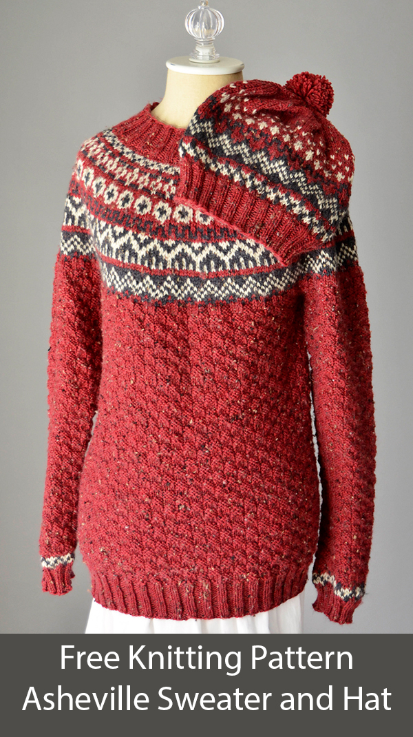 Asheville Sweater and Hat Free Knitting Pattern