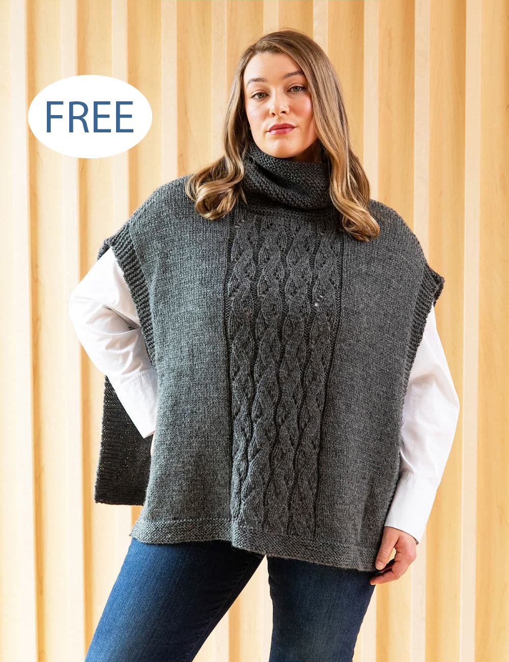 Free Knitting Pattern for Ashmont Poncho