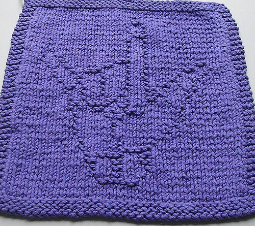 Free knitting pattern for I love you dish or wash cloth in ASL American Sign Language