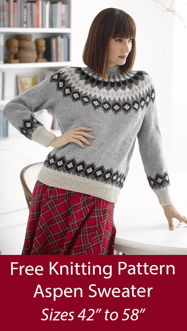Free Knitting Pattern Aspen Sweater