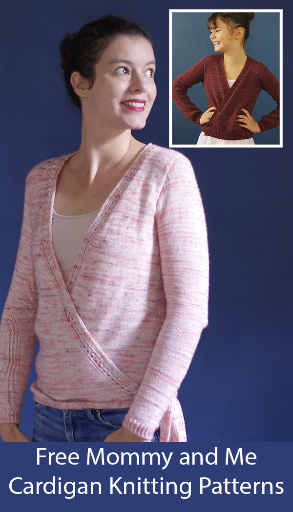 Free Sweater Knitting Pattern Aster Cardigan in Child and Adult Sizes