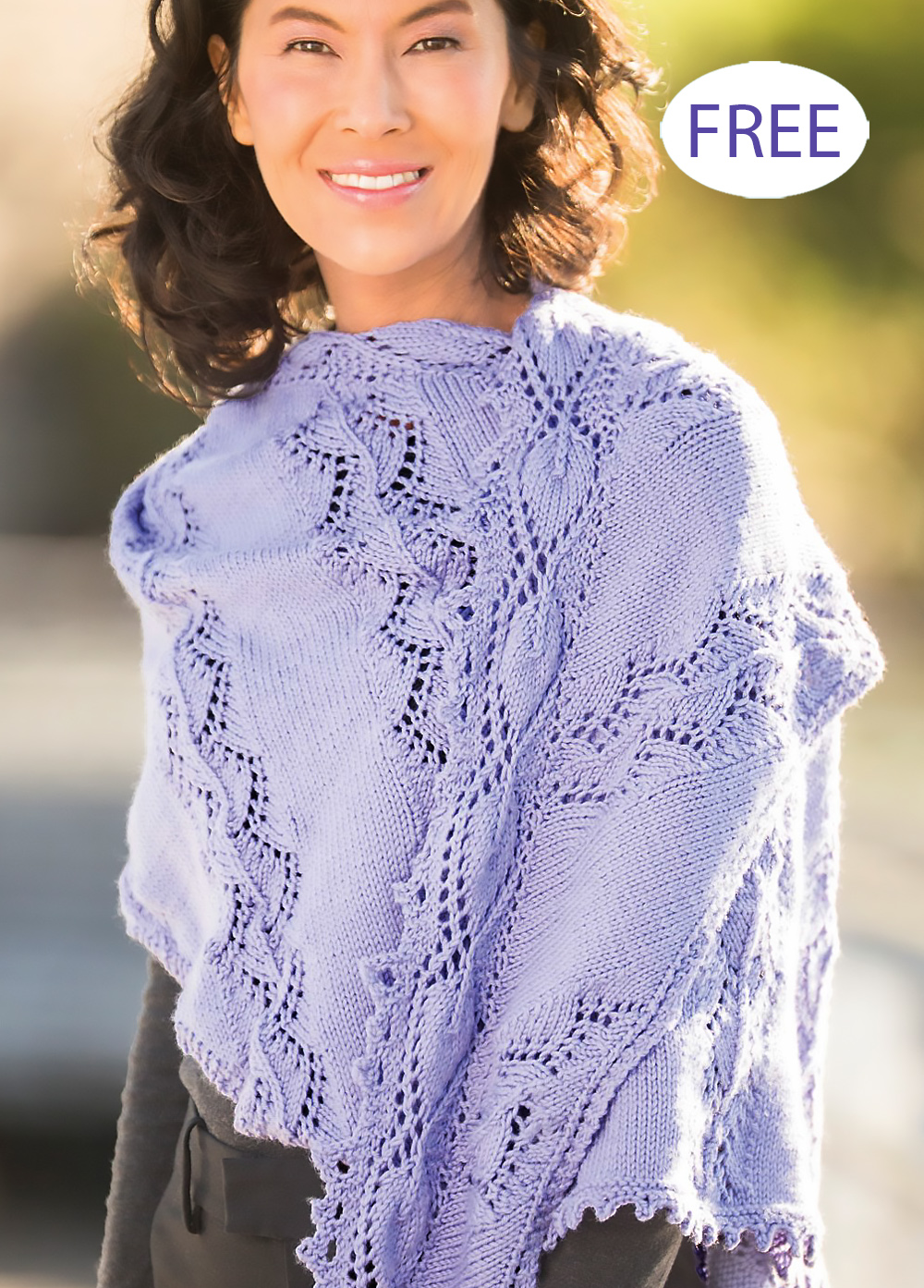 Free Asymmetrical Lace Shawl  Knitting Pattern