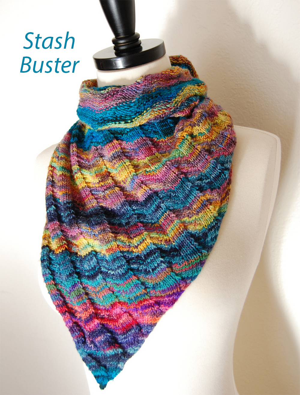 Free Asymmetrical Triangle Shawl Colorful Shawl Knitting Pattern