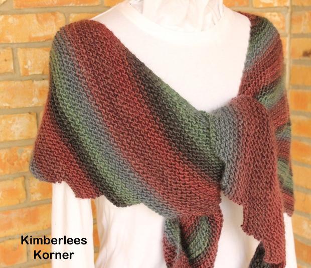 Free knitting pattern for Asymmetrical Wrap easy shawl