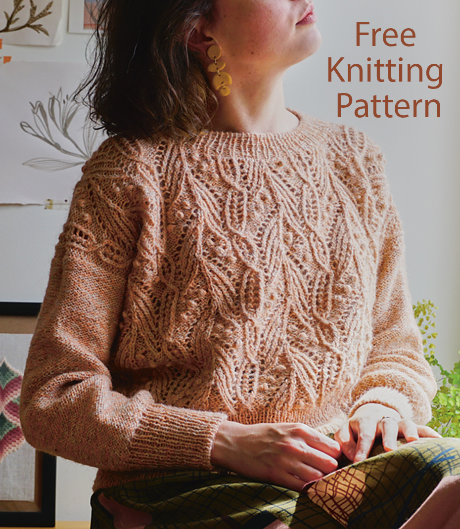 Free Atlantica Lace Pullover Sweater Knitting Pattern