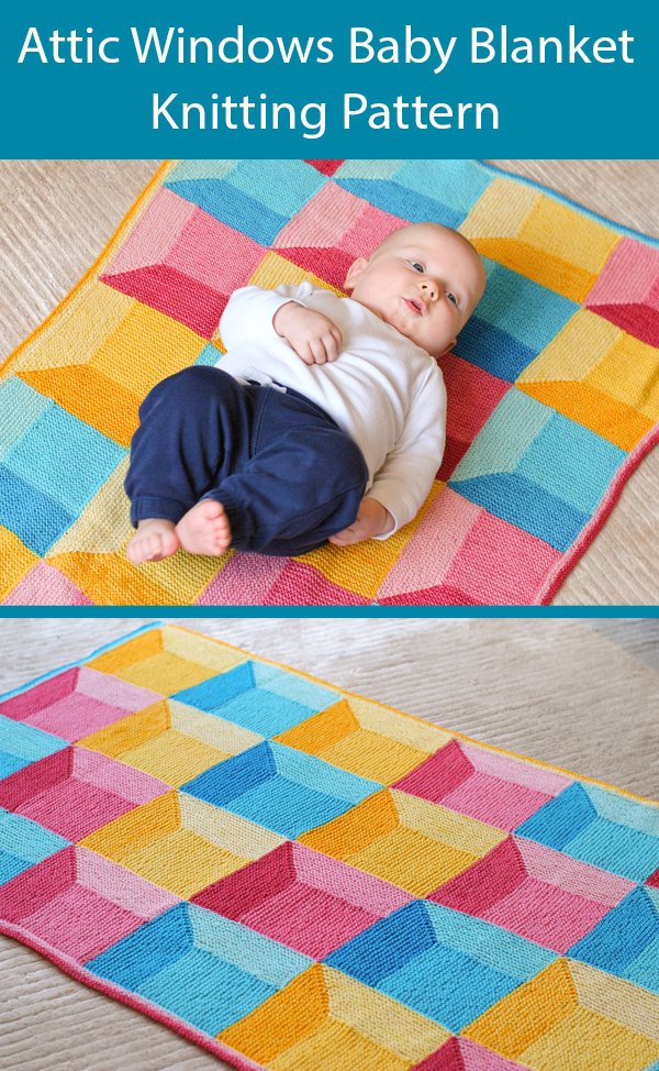 Knitting Pattern for Attic Windows Baby Blanket
