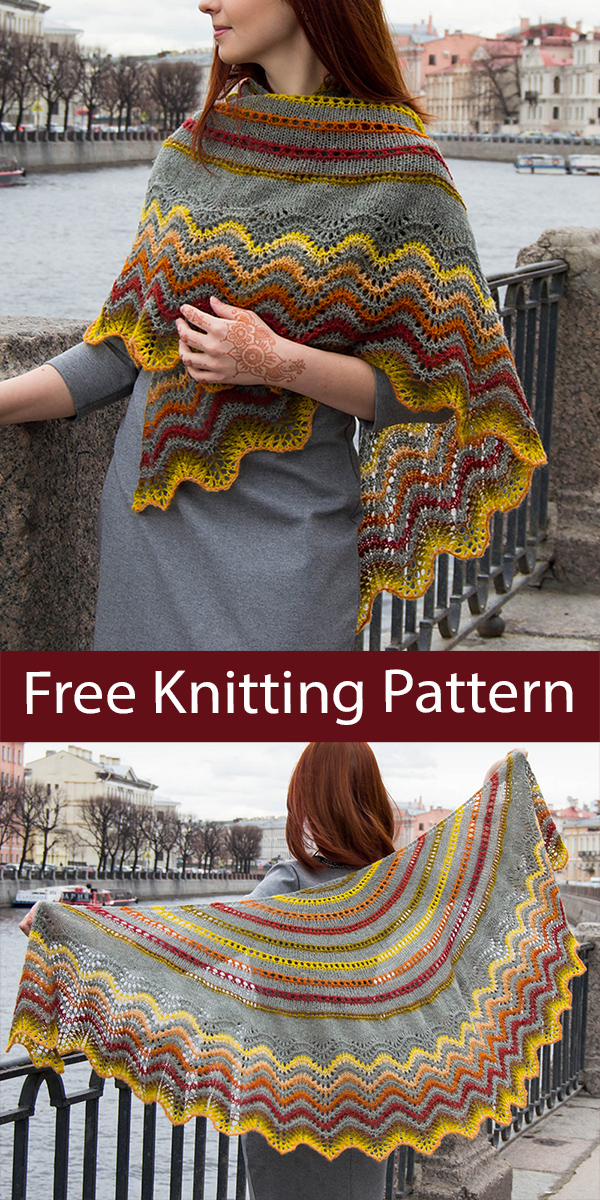 Free Shawl Knitting Pattern Audrey Shawl 