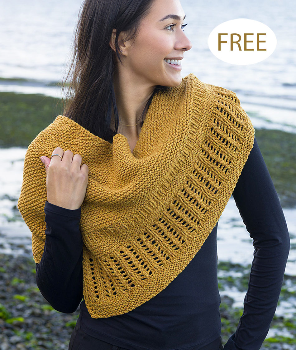 Free August Wheat Shawl Knitting Pattern
