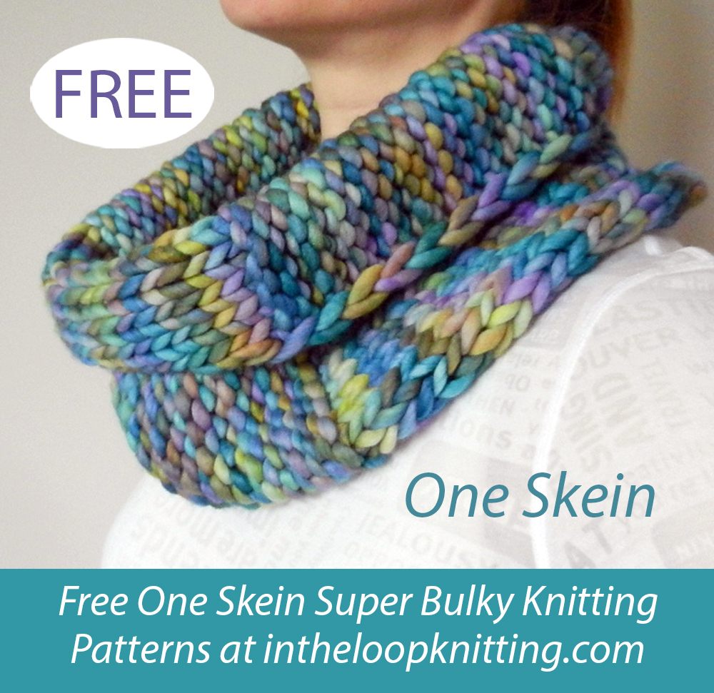 Free One Skein Aujourd'hui Cowl Knitting Pattern