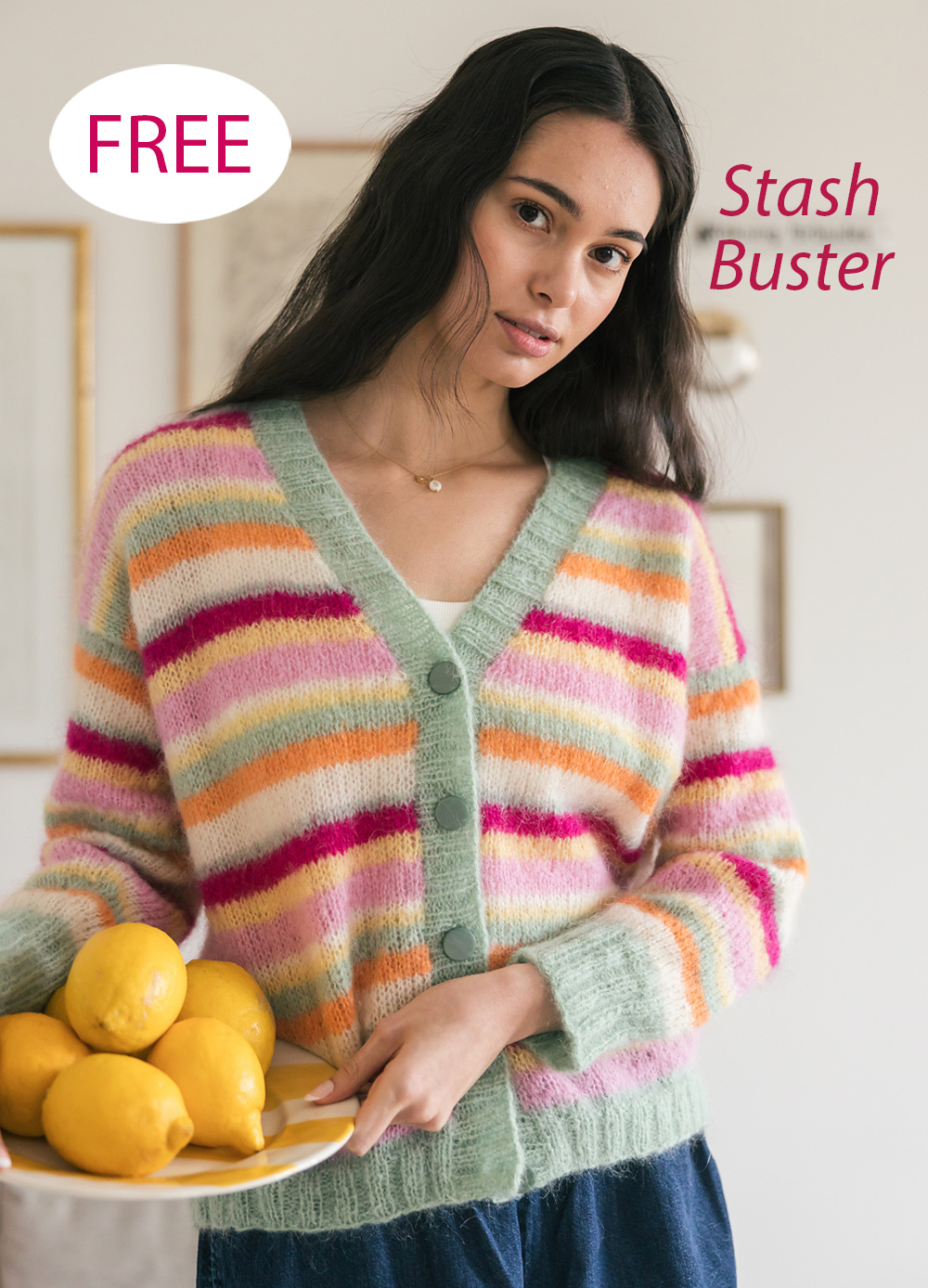 Free Knitting Pattern Fair Isle Border Cardigan