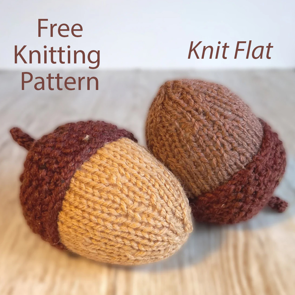 Autumn Acorns Free Knitting Pattern