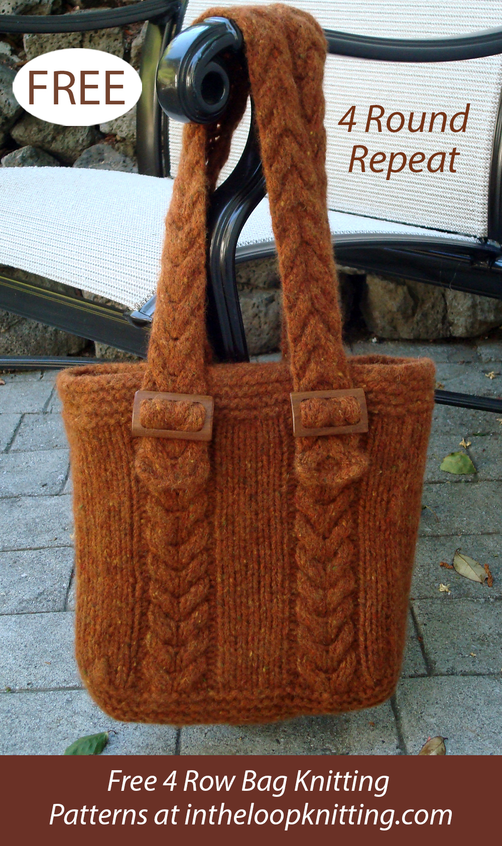 Free Autumn Aran Purse Knitting Pattern