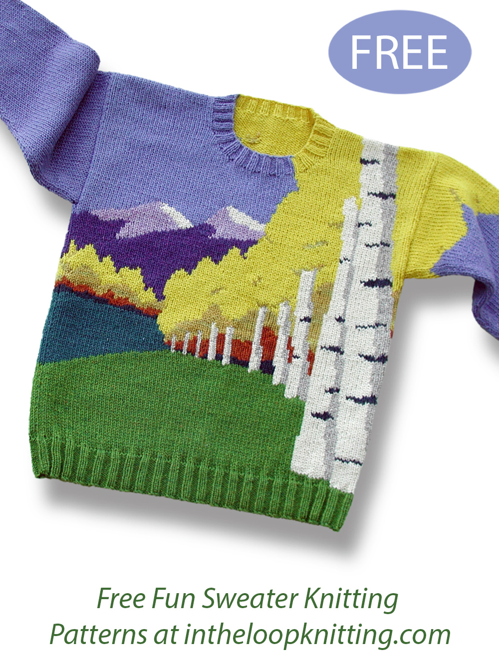 Free Autumn Aspens Sweater Knitting Pattern