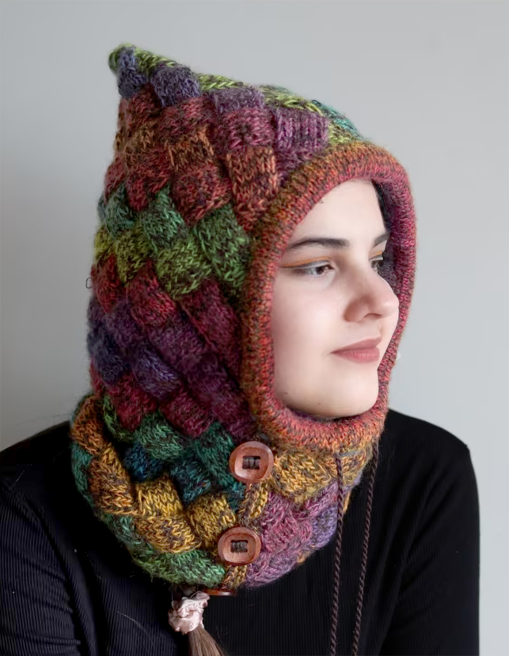 Autumn Balaclava Knitting Pattern