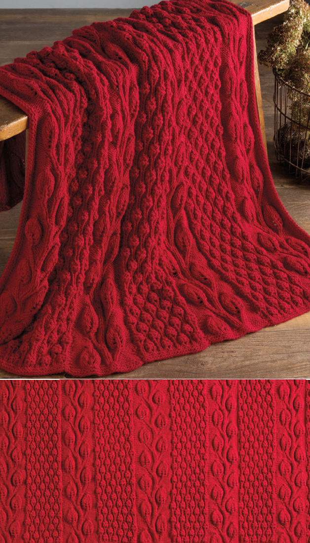 Free Knitting Pattern for Autumn Blaze Afghan