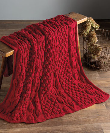 Knitting Pattern for Autumn Blaze Afghan