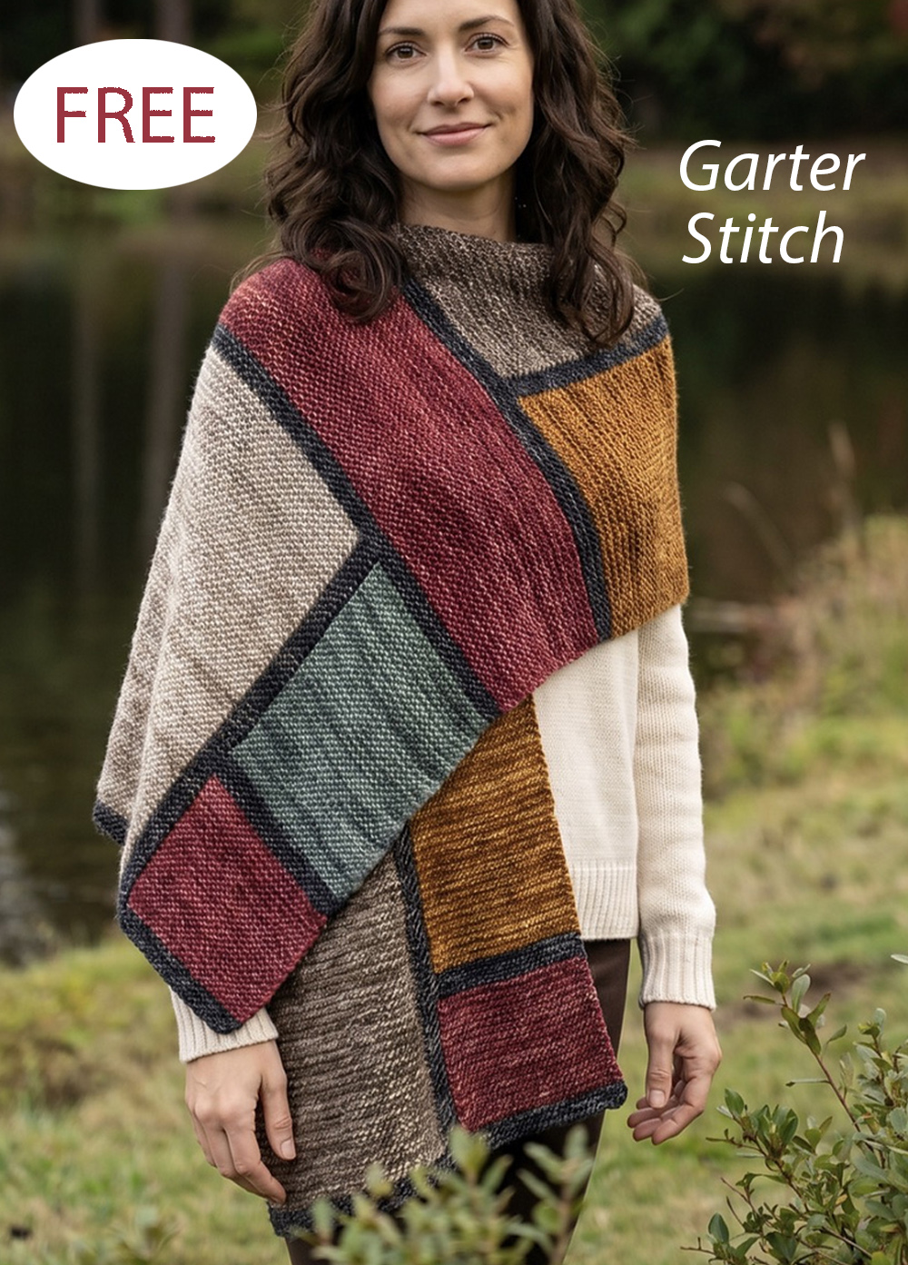 Free Autumn Composition Wrap Knitting Pattern