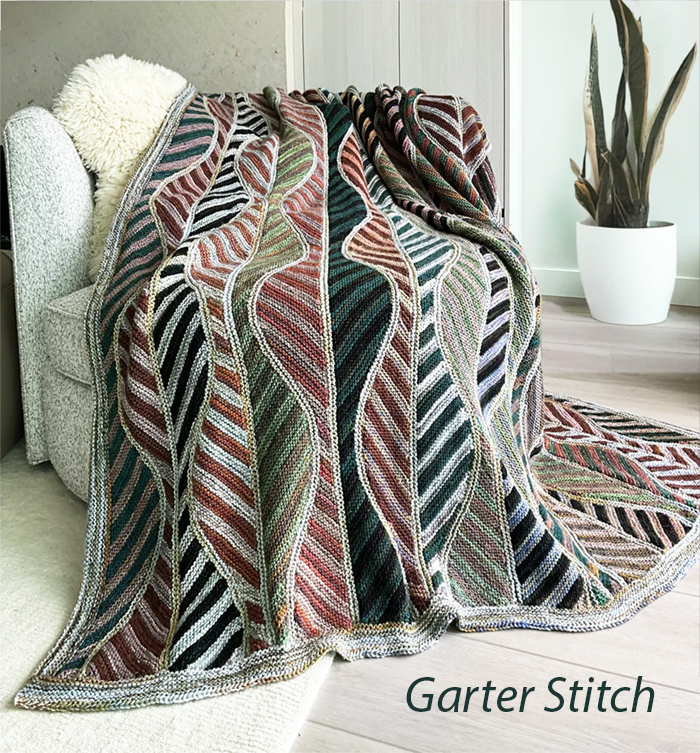 Free Nature Blanket Autumn Garden Blanket Knitting Pattern