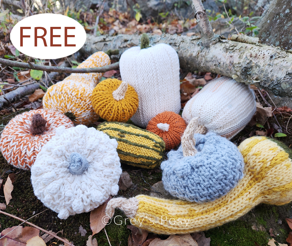 Autumn Gourds Free Knitting Pattern