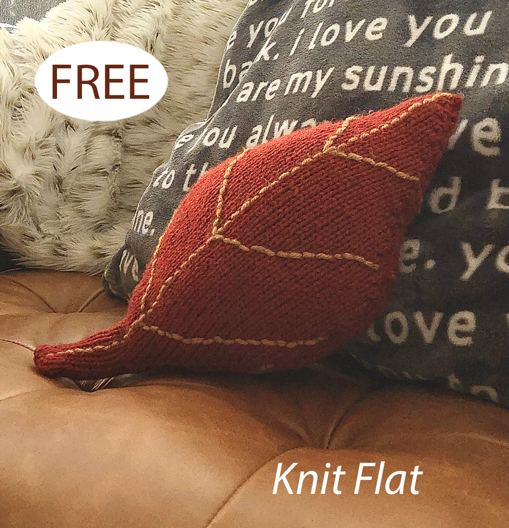 Autumn Leaf Pillow Free Knitting Pattern