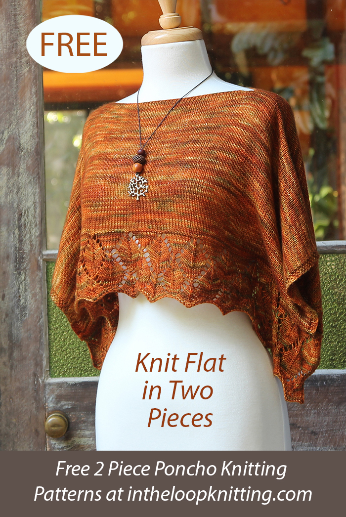 Free Autumn Leaves Poncho Knitting Pattern