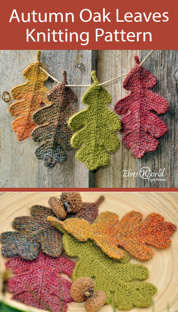 Knitting Pattern Autumn Oak Leaves