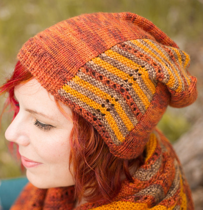 Free Knitting Pattern for Autumn Spice Slouchy Hat