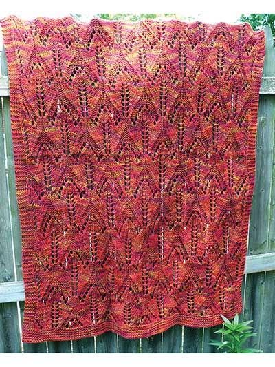 Knitting pattern for Autumn Throw