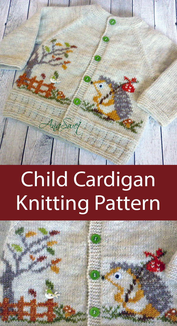 Hedgehog Child's Cardigan Knitting Pattern