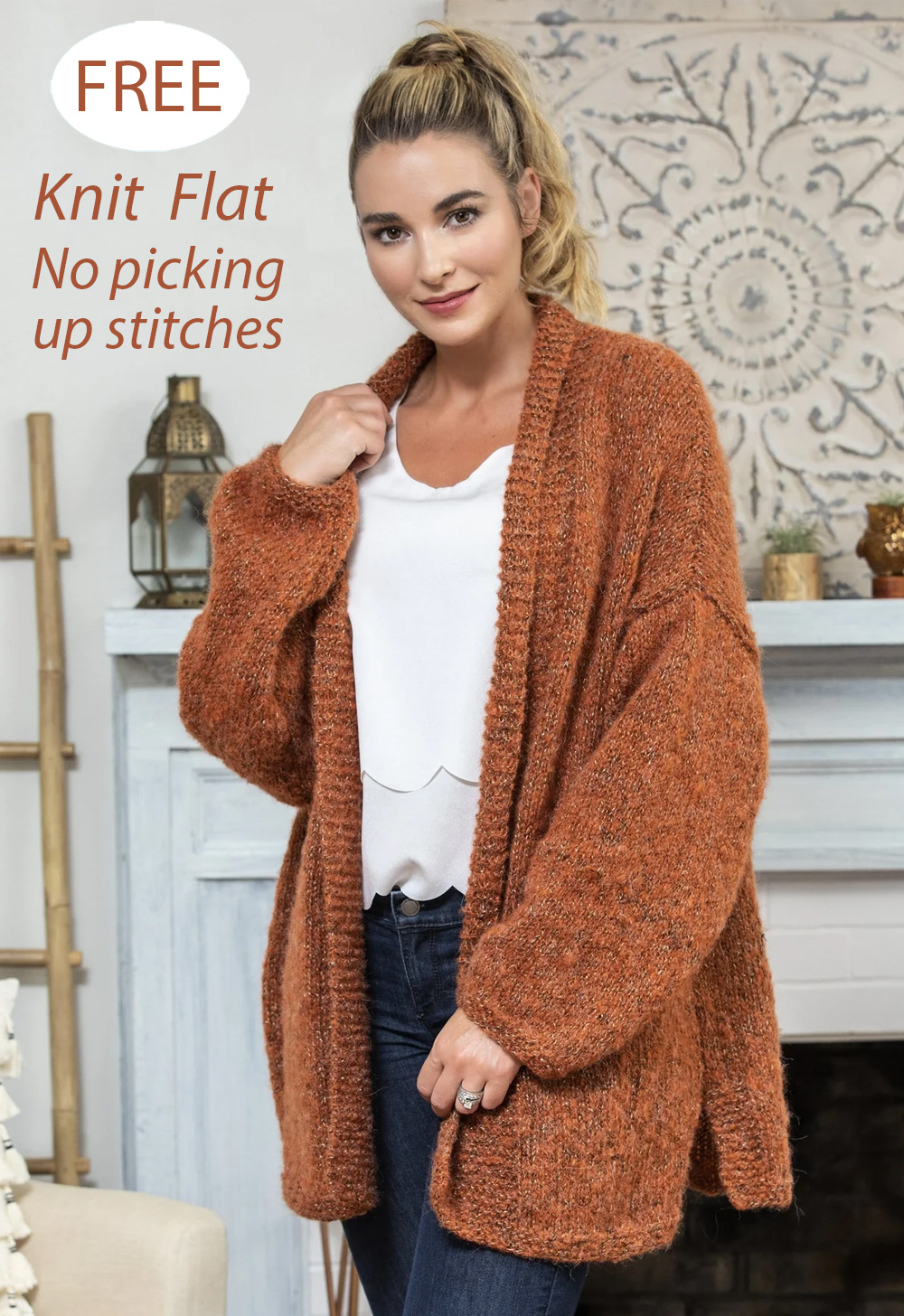 Free Easy Ava Cardigan Knitting Pattern