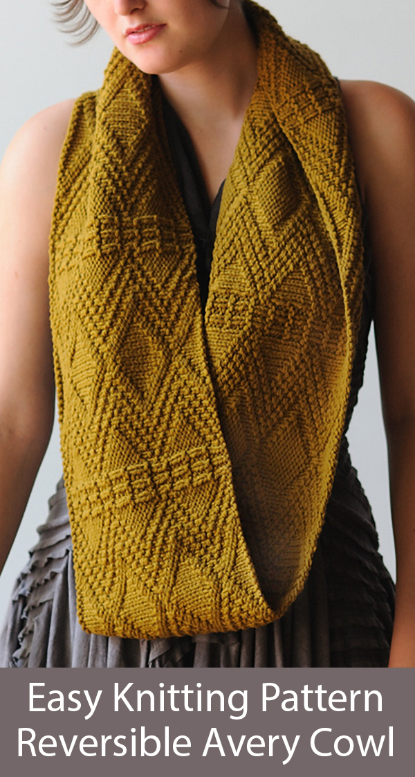 Knitting Pattern for Slanted Gansey Cowl