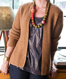 Free Knitting Pattern for Garter Stitch Cardigan Avocet B 